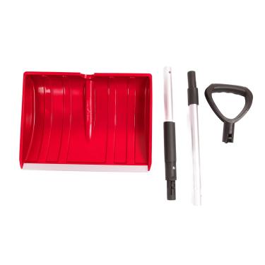 Imagem de Pá de neve MUNEFE, pá externa portátil leve de grande capacidade, remoção de neve com alça D Grip tira de alumínio para jardim de carro de emergência (Vermelha)