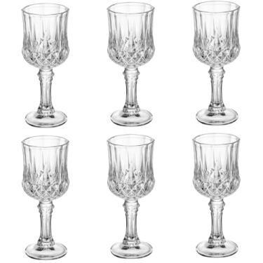 Imagem de Conjunto de 6 Taças de Licor em Vidro Transparente, 50ml, Estilo Moderno, P/Bar Cozinha Bancada Mesa Posta Jantar Festa, Servir Bebidas Suco (Kit 6 Taças Diamante])