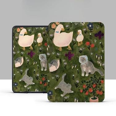 Imagem de A ANTER Capa de couro PU para Kindle Paperwhite 12ª geração 2024 (7 polegadas) e Kindle Colorsoft Signature Edition (17.8 cm), Auto Sleep Wake (Grassland Cat)