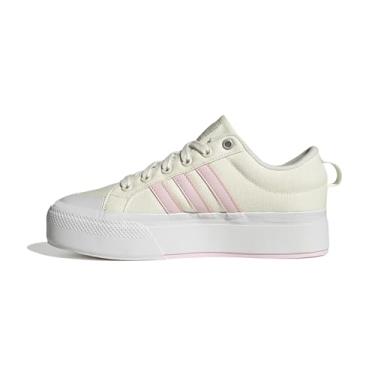 Imagem de adidas Bravada 2.0 Tênis plataforma feminino, Branco/Rosa Claro/Branco, 40