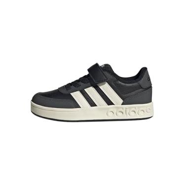 Imagem de adidas Tênis infantil unissex Breakbase de renda elástica e alça, Preto/branco fora/carbono, 10.5 Little Kid