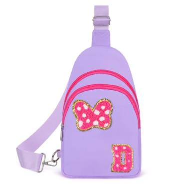 Imagem de Pochete transversal para meninas de 14 anos, 7, 8, 9, 10, 11, 12, 13, 14 anos, para meninas e mulheres, Roxa, D