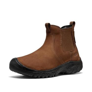 Imagem de KEEN Bota de neve feminina Greta 2 Chelsea, durável, confortável, isolada, à prova d'água, Bison/preto, 41