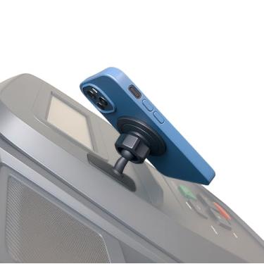 Imagem de Suporte de telefone de esteira – Suporte magnético compatível com MagSafe para bicicletas ergométricas, elípticas e consoles de máquina de passo | Adesivo seguro, visualização sem as mãos, design