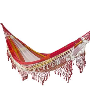 Imagem de Rede de Dormir e Descanso Suprema Casal King Jaguaruana 100% Algodão. (Vermelho)