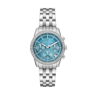 Imagem de Michael Kors Relógio feminino Bryant cronógrafo de aço inoxidável (modelo: MK7539), Prata