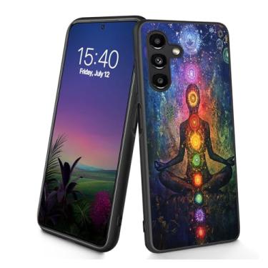 Imagem de Bxgolkgd Projetada para Galaxy A17 5G, capa protetora antiderrapante de silicone TPU macio e fino à prova de choque para Samsung Galaxy A17 5G 2025 de 6,7 polegadas - Meditação dos chacras