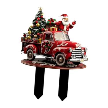 Imagem de Generic Placa de Natal para Jardim, Decoração Natalina, Enfeite Decorativo para Quintal, Enfeite de Jardim, Estaca de Papai Noel para Área Externa, Quintal,