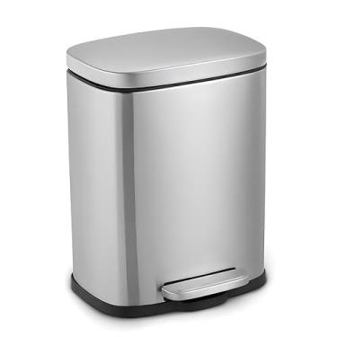 Imagem de Lixeira 20L Retangular em Inox com Pedal e Cesto Removível