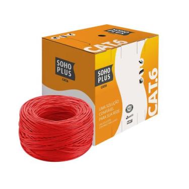 Imagem de 50 M Cat6 Furukawa Soho Plus + 30 Conectores - Vermelho