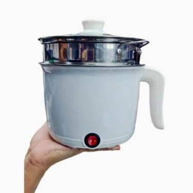 Imagem de Panela de Arroz，Panela de Arroz Eletrica110v/220v, Material de AçO InoxidáVel Interno，Capacidade 1, 6 Litros，Adequado Para Mingau de Cereal, Arroz Cozido, Legumes Cozidos a Vapor(110v)