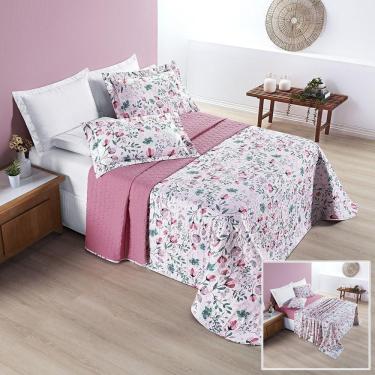 Imagem de Cobre Leito + Jogo De Cama Avere 200 Fios Queen 07 Peças 100% Poliéster - Bothanica