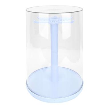 Imagem de Pissente Estante Giratória Transparente para Bonecas, Caixa de Armazenamento Transparente de 360 Graus para Colecionáveis de 6,7 Polegadas Com Design à Prova de Poeira para Miniaturas de (céu azul)