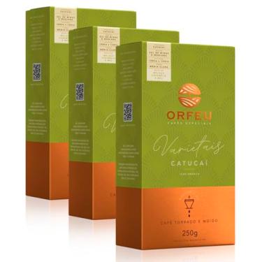 Imagem de Café Moído Premium Orfeu Catucaí Kit 3 Pacotes de 250g