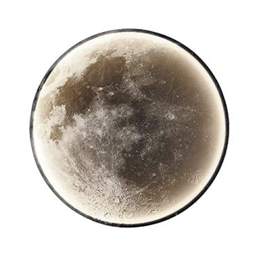 Imagem de Luminária de parede LED moderna, luminária de parede interna em formato de lua com acabamento preto, arandela de metal com cúpula de acrílico, luminárias de parede criativas para sala de est