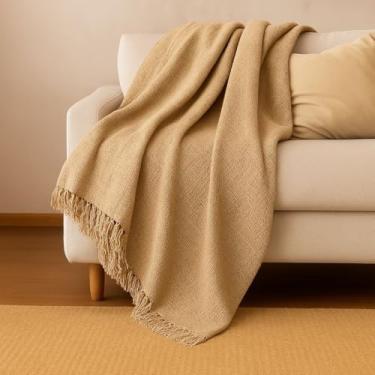 Imagem de Manta para Sofá Gigante – Manta Decorativa Macia e Antipilling para Sala, Ideal para Decoração e Proteção do Sofá(bege)