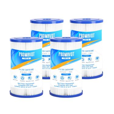 Imagem de Promavot Cartucho de filtro de spa tipo S2 compatível com vários modelos Intex PureSpa tipo S2, substituição de filtro de spa para banheira de hidromassagem 29012E, pacote com 4