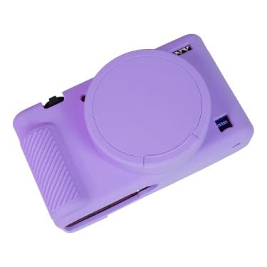 Imagem de Easy Hood Capa De Silicone Para Câmera Sony Zv-1, Protetora Digital Zv1 Com Tampa Lente Removível, Roxa