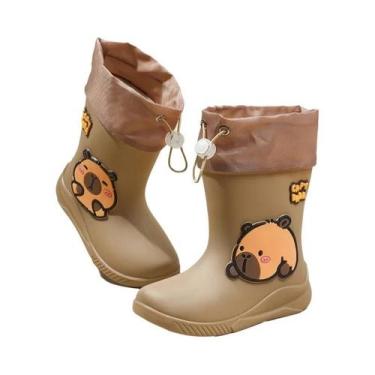 Imagem de Botas De Chuva De Borracha Antiderrapantes Com Elástico Para Crianças,