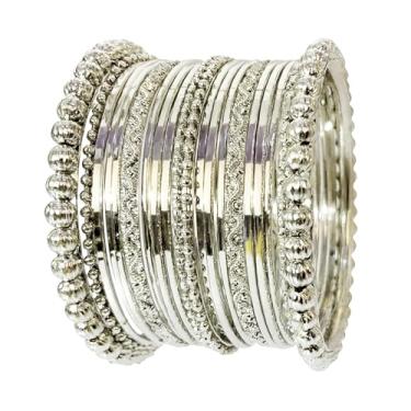 Imagem de Touchstone Pulseira feminina indiana de Bollywood Kundan com estampa de malha de metal descascado gravada à mão e fios torcidos strass Meenakari esmaltado designer joias pulseiras em tom dourado ou