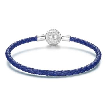 Imagem de GemKing Pulseira de algemas de coração SCB297, Prata esterlina, Sem Pedra Preciosa