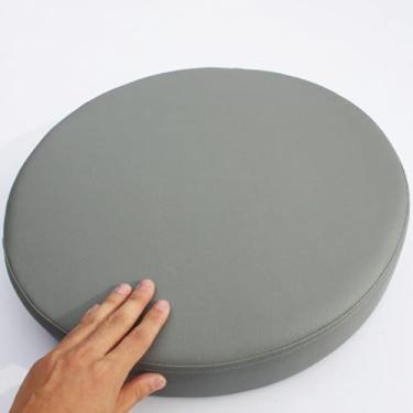 Imagem de Yadlan Almofada redonda para cadeira/assento ao ar livre, almofada de assento impermeável de 3/5/8 cm de espessura, almofadas antiderrapantes de espuma 45D com capa removível - para jardim, cozinha