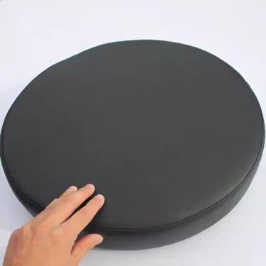 Imagem de Yadlan Almofada redonda para cadeira/assento ao ar livre, almofada de assento impermeável de 3/5/8 cm de espessura, almofadas antiderrapantes de espuma 45D com capa removível - para jardim, cozinha