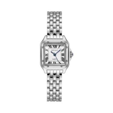 Imagem de Luxo strass relógios femininos moda quadrado quartzo relógio de pulso 