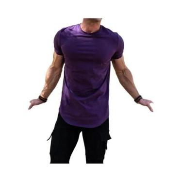 Imagem de Camiseta Masculina De Verão Para Musculação E Treino, Manga Curta, Alg