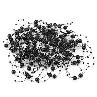 Imagem de Acouto Contas 10M Linha de Pesca Pérolas Artificiais Contas Decoração de Festa de Casamento Guirlanda Artes, Artesanato e Costura/Costura/Guarnição e Enfeites/Guarnição Com Miçangas (Preto)
