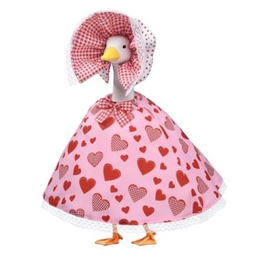 Imagem de YOGFIT Roupas de ganso de varanda de dia dos namorados, roupas de ganso de varanda para dia dos namorados, adequado para gansos de gramado de cimento e ganso rosa, fantasia para decoração de pátio e