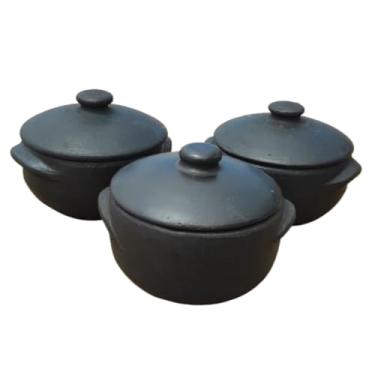 Imagem de Jogo de Panela de Barro Capixaba 1500ml - Fogão a Lenha e Gás Pratos Tradicionais Brasileiros