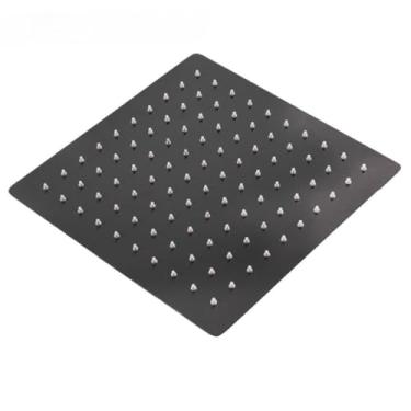 Imagem de Ducha Inox Chuveiro 30x30 Cm Cano 40 Cm Slim(só a ducha preta)