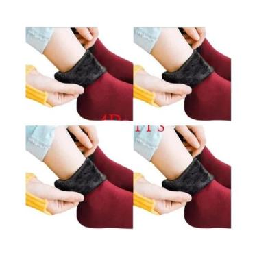Imagem de Meias Térmicas De Veludo Para Inverno Femininas, 1/2/4 Pares, Quentes,