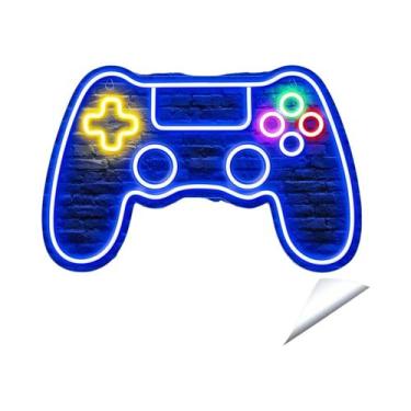 Imagem de Letreiro LED Neon Gamer Com Controle De Jogo, Luz Noturna Para Decoraç