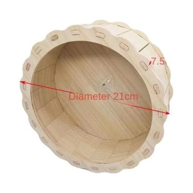 Imagem de Roda De Exercício Silenciosa Criativa De Madeira Sólida Para Hamster G