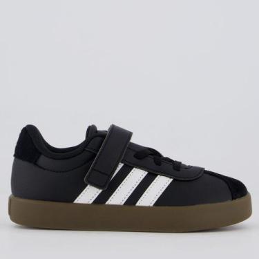 Imagem de Tênis Adidas VL Court 3.0 Preto e Branco Juvenil, 29