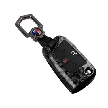 Imagem de Capa de chave de carro de fibra de carbono ABS compatível com VW Golf 7 MK7 Tiguan MK2 compatível com SEAT Ateca Leon FR 2 Ibiza compatível com Skoda Octavia(B F-Carbon Set 2)