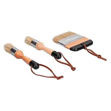 Imagem de Tnfeeon Pincéis de Pintura para Móveis de Madeira, Design Ergonômico de Cabo de Madeira para Conforto, Ideais para Pintura de Decoração de Casa e Aplicações Profissionais de Verniz