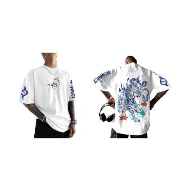 Imagem de Camiseta Unissex Oversized De Anime Digimon Garurumon Para O Verão, Es