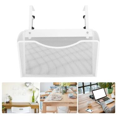 Imagem de Organizador de Mesa Suspenso Ajustável Armazenamento Lateral em Aço Carbono para Escritório com Organização Eficiente Design Moderno Malha Acesso Fáci
