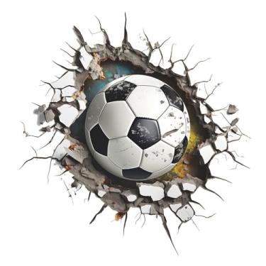 Imagem de Autocolantes de Futebol - Adesivo Decalque de Futebol - Autocolantes de Bola de para Crianças - para Quarto de Menino Sala de Jogo Janela Porta Berçário Sala de Aula