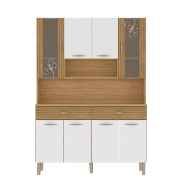 Imagem de Armário de Cozinha Kit 8 Portas 2 Gavetass com prateleiras Golden Kits