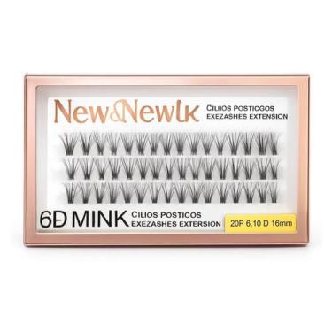 Imagem de Kit Extensão Cílios Postiços Tufinho Sem Nó 20p Curvatura D - Dexin, 1