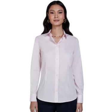 Imagem de Camisa Dudalina Tricoline Slim Ou24 Rosa Claro Feminino, 40