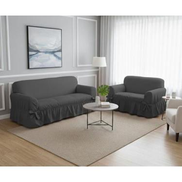 Imagem de Capa De Sofá 2 E 3 Lugares Tecido Gorgurão Maquinetado - - Campari Ind