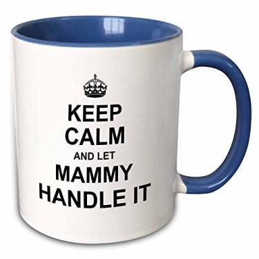 Imagem de 3dRose Caneca divertida Keep Calm And Let Granny Handle It Fun para presente de avó vovó, 325 ml, azul