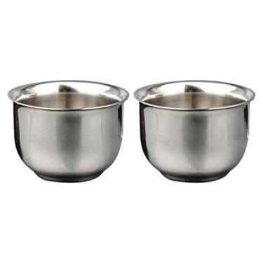 Imagem de Copos de café expresso italiano 2 peças de copo de vinho sem haste Conjunto de copos de vinho de aço inoxidável para piquenique, festa de acampamento, caneca de café de vidro de parede dupla