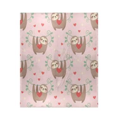 Imagem de Blueangle Cobertor de preguiças dos desenhos dos namorados super macio e quente, 127 x 152 cm, leve para todas as estações, cobertor aconchegante para cama, sofá, sofá, fácil de cuidar (186)