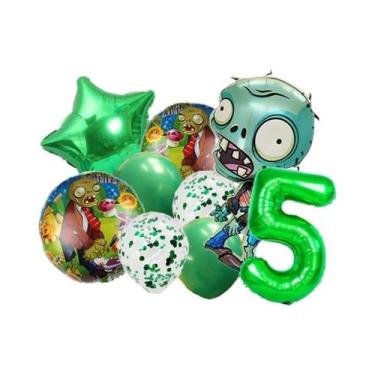 Imagem de Conjunto De Balões De Festa De Aniversário Infantil Plants Vs Zombies,